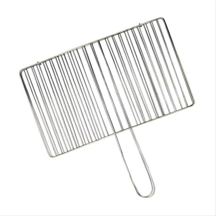 Grillmand BBQ rek Buiten koken Roestvrij staal 39 x 24 cm Zilver