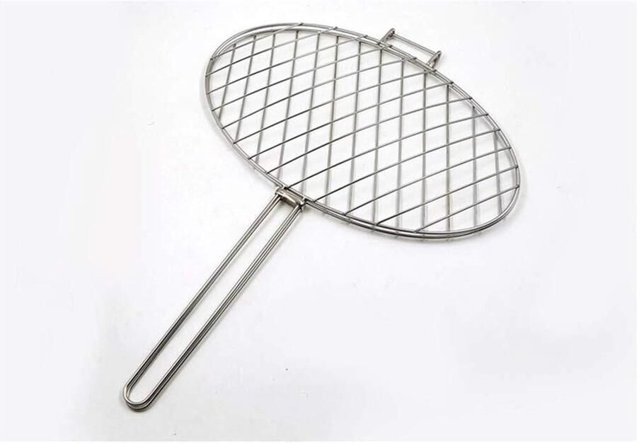 Grillmand BBQ rek Buiten koken Roestvrij staal 49x30cm Zilver