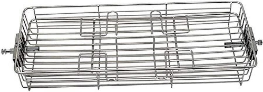 Grillmand RVS Rotisserie Mand Bakken en Grillen 360 Graden Roterend