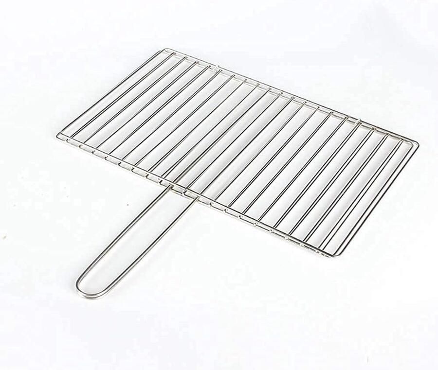 Grillmand Vismand BBQ Buiten koken Roestvrij staal Draagbaar Zilver