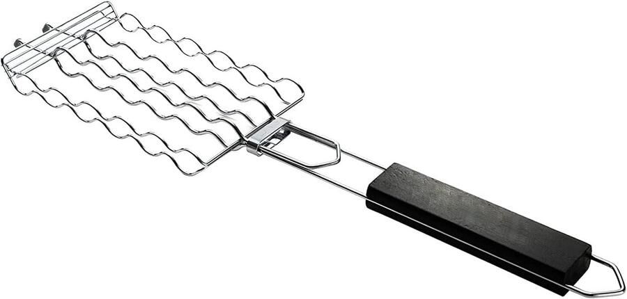 Grillmand Worst Barbecue Net BBQ Accessoire 6 Sleuven 55.5 cm Metaal