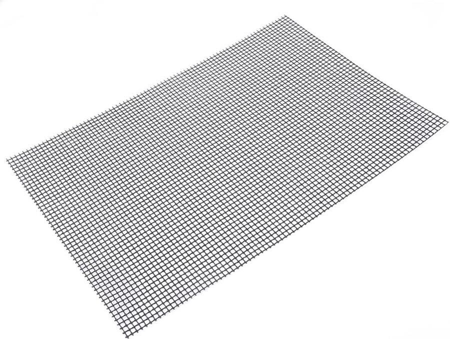 Grillmat Barbecue mat Buiten koken Hittebestendig 33 x 40 cm Zwart