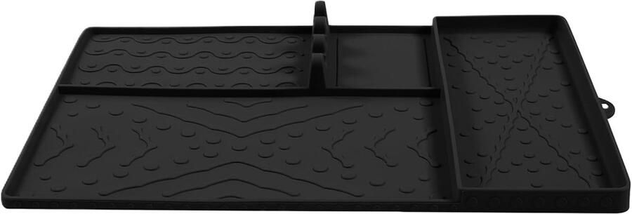 Grillmat Bakplaat Beschermer Buiten Koken Met Gereedschapshouder 40 x 40 cm Zwart