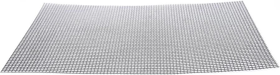 Grillmat Balkon Anti-aanbakmat Buiten Veilig Grillen Hittebestendig Materiaal 33x40 cm Zwart