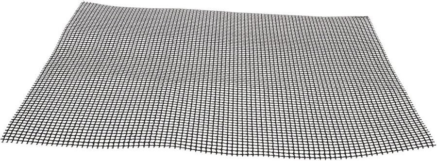 Grillmat Barbecue mat Buiten koken Anti-aanbaklaag 42x36cm Zwart