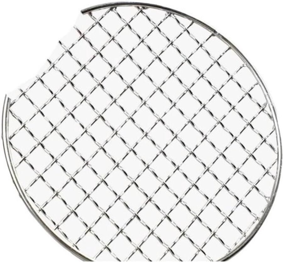 Grillrooster RVS Barbecue Net Buiten Grillen Gelijkmatige Warmte 30 cm Diameter Zilver