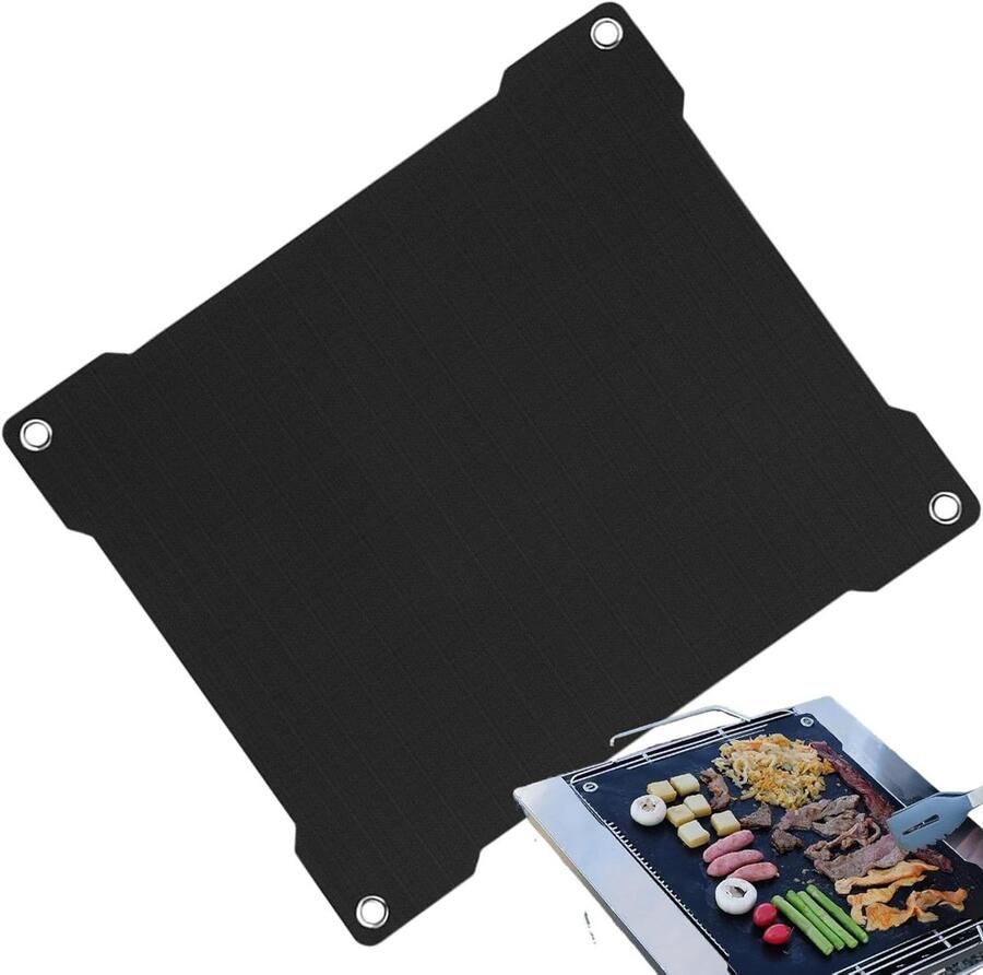 Grillmat BBQ Mat Grill Protector Bescherming Terras Hittebestendig Materiaal 39 x 33 cm Multicolor