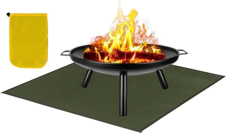 Grillmat Dekbeschermer Vloerpad Terras Buiten Koken Herbruikbaar Hittebestendig 61 x 53 cm Groen