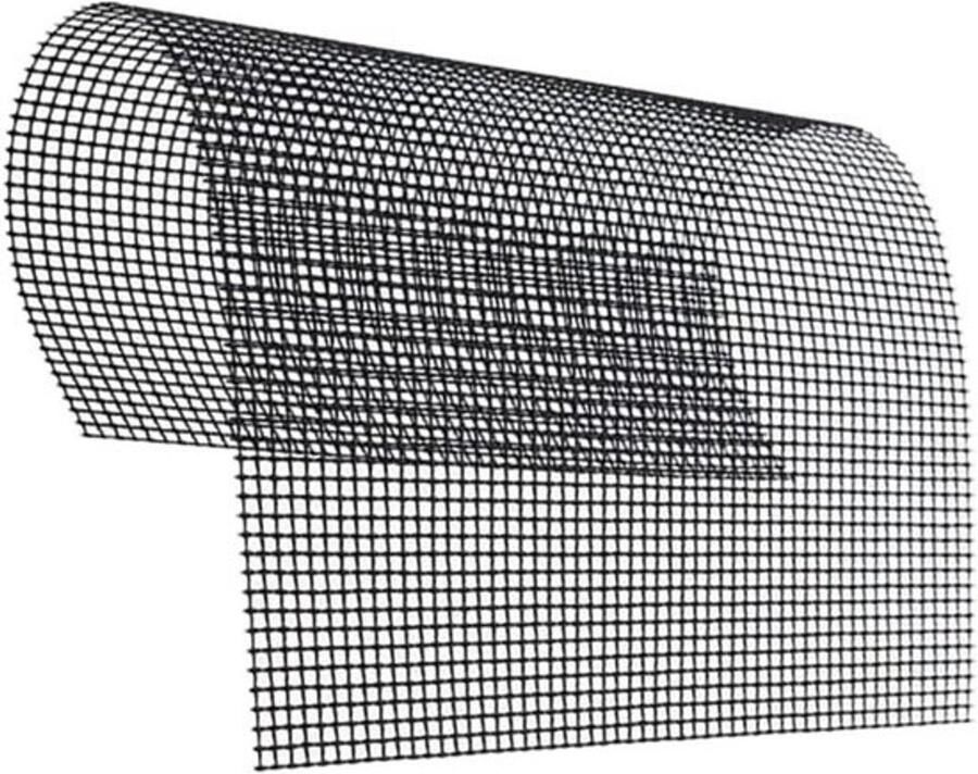 Grillmat Glasvezel BBQ Mat Herbruikbaar Barbecue Koken Antiaanbaklaag 40 x 33 cm Grijs