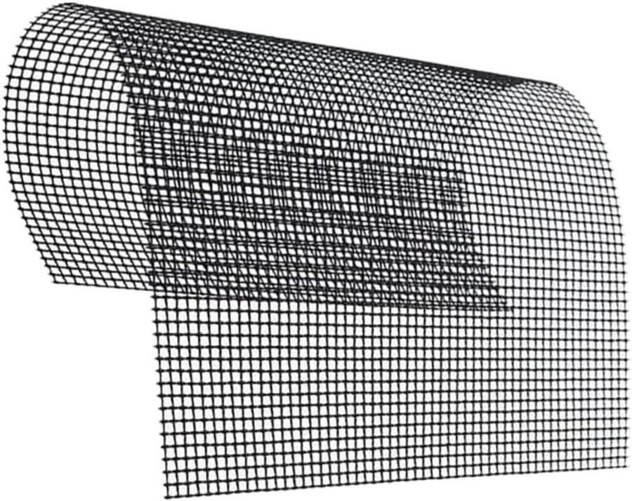 Grillmat Hittebestendig BBQ Mat Herbruikbaar Barbecue Koken Antiaanbak Glasvezel 40 x 33 cm Grijs