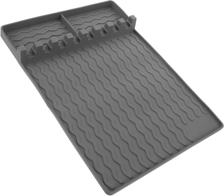 Grillmat Keukenmat Barbecue Organisatie Hittebestendig Siliconen 41 x 29 cm Grijs
