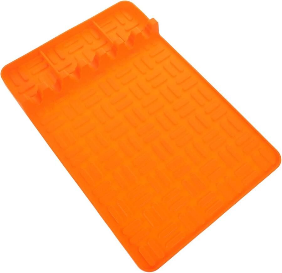 Grillmat Met Vakken BBQ Organizer Buiten Koken Hittebestendig Siliconen 39.7 cm Oranje