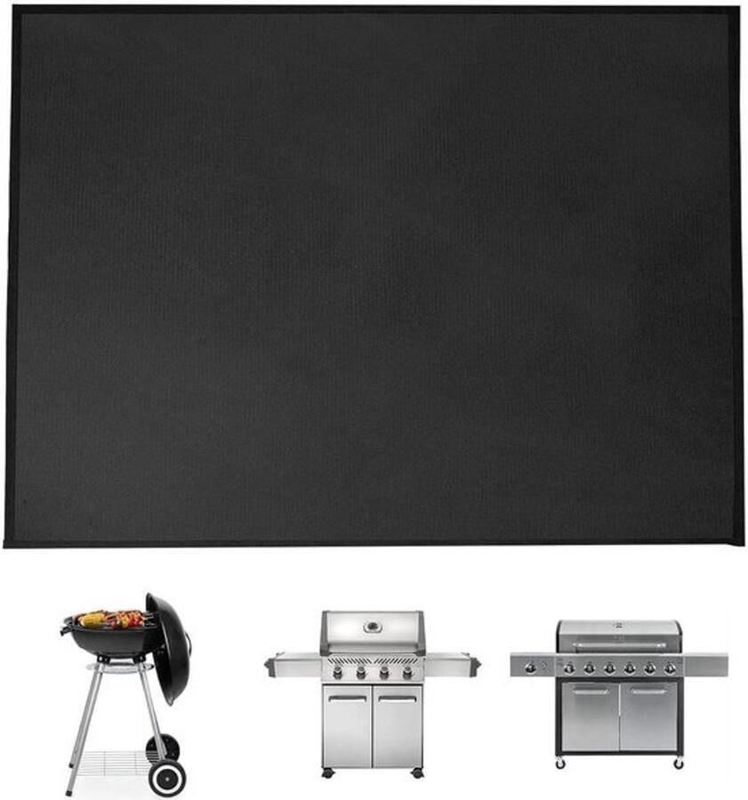 Grillmat voor terras en balkon vuurvaste onderlegger voor barbecue hittebestendige antislipmat met eenvoudige reiniging voor tuin camping en veiligheid bij kampvuur
