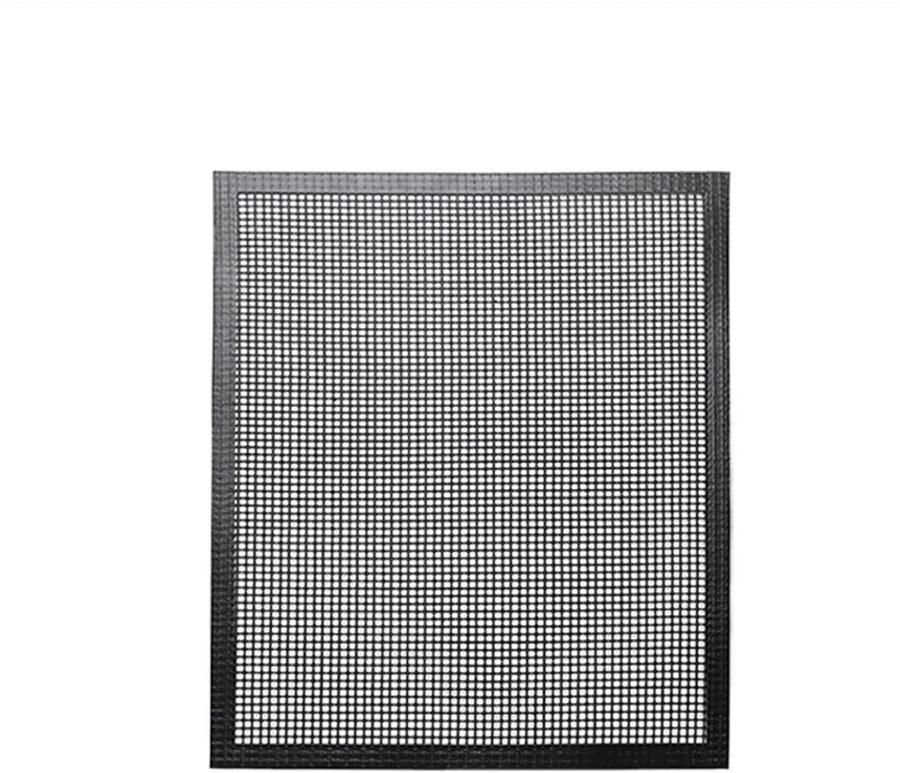 Grill rooster Bakplaat mat Barbecue koken Hittebestendig anti-aanbak 40 x 33 cm Zwart