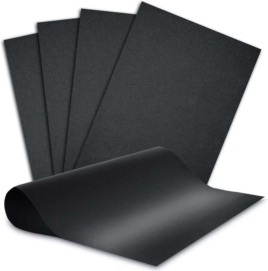 Grillmat Set Bakplaat Matten Barbecue Koken Herbruikbaar Anti-aanbak 40 x 33 cm Zwart