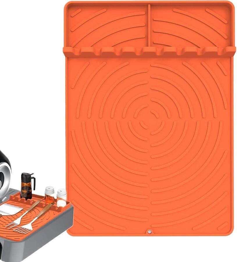 Grillmat Set BBQ Matten Buiten Grillen Anti Aanbak 40x30cm Oranje