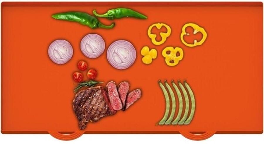 Grillmat Siliconen Bakplaat Gereedschap Buiten Koken Hittebestendig Tot 400 43 cm Oranje