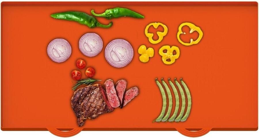 Grillmat Siliconen Bakplaat Gereedschap Buiten Koken Hittebestendig Tot 400 43 cm Oranje
