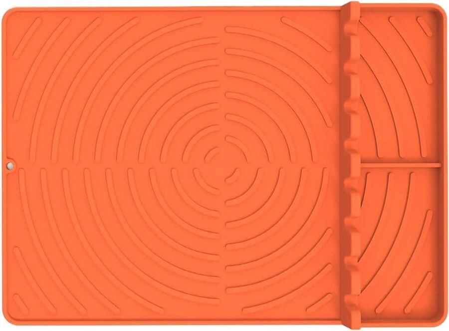Grillmat Siliconen Barbecue Accessoire Buiten Koken Hittebestendig Food-Grade 40 cm Oranje