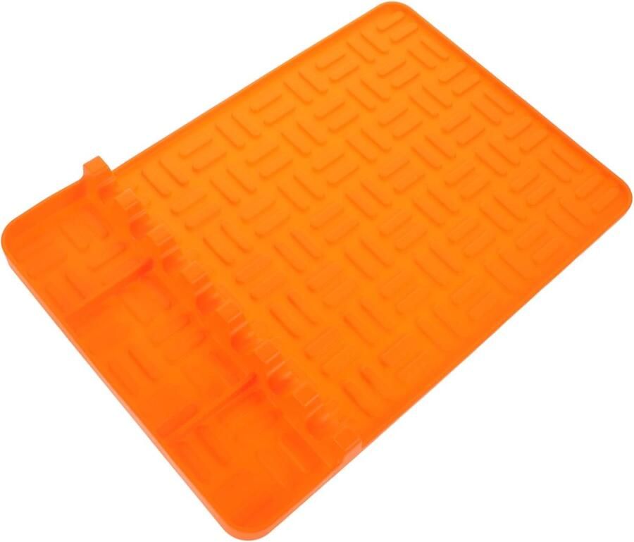 Grillmat Siliconen Barbecue Hulpmiddel Barbecue Gereedschap Organiseren Hittebestendig Ontwerp 39.7 x 27 cm Oranje