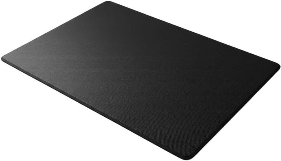 Grillmat Vloerbescherming Terras Beschermen Vlamvertragend Materiaal 122 x 76 cm Zwart