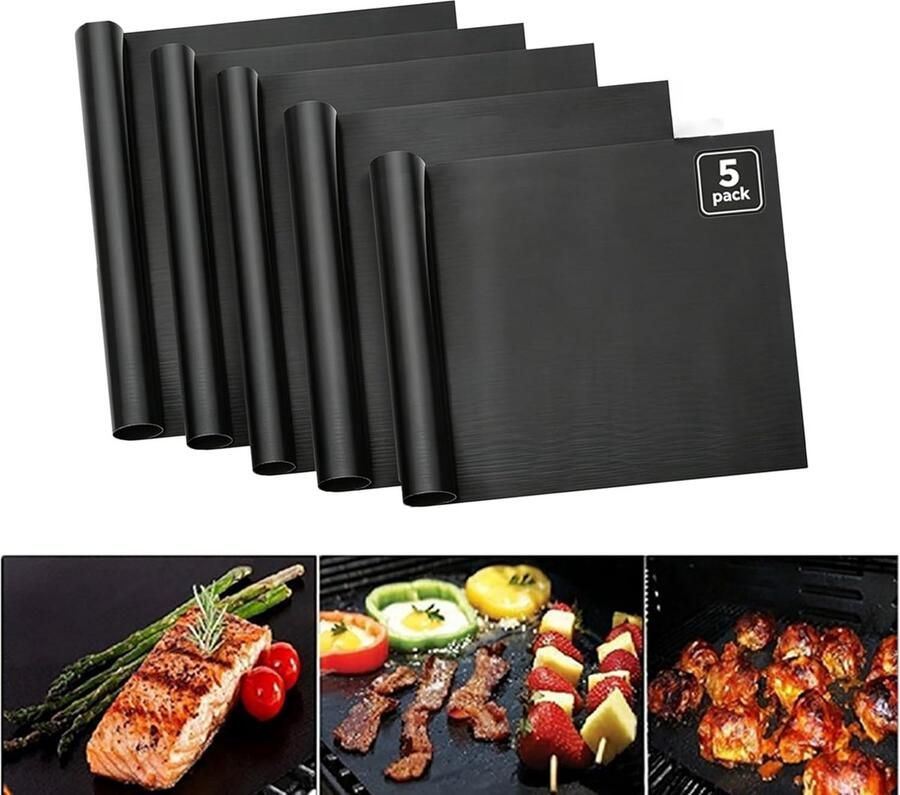 Grillmat voor BBQ 40 x 50 cm Hittebestendig Voor Barbecue en Grill