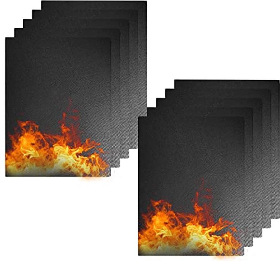 Grillmat voor gasgrill en houtskool herbruikbaar anti-aanbak hittebestendig voor barbecue en oven