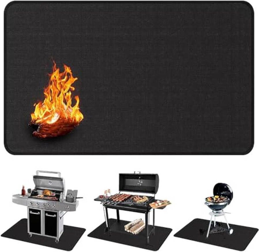 Grillmat voor kookplaten en buiten Hittebestendige siliconen glasvezel 122 x 165 cm