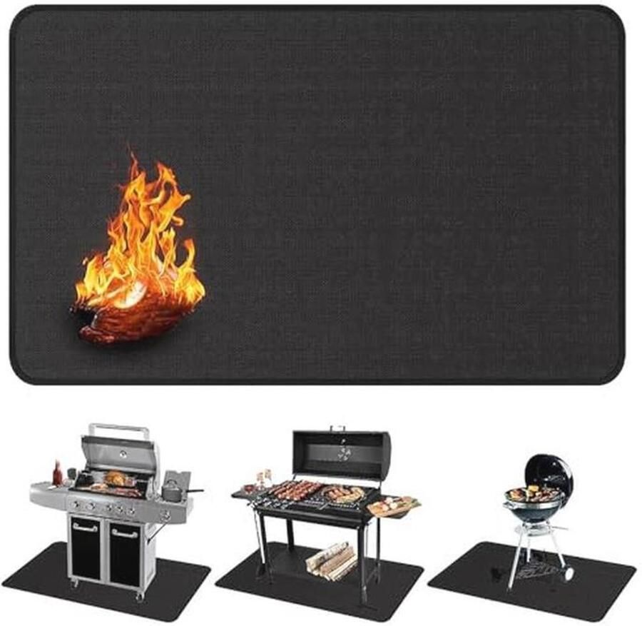 Grillmat voor kookplaten en buiten Hittebestendige siliconen glasvezel 122 x 165 cm