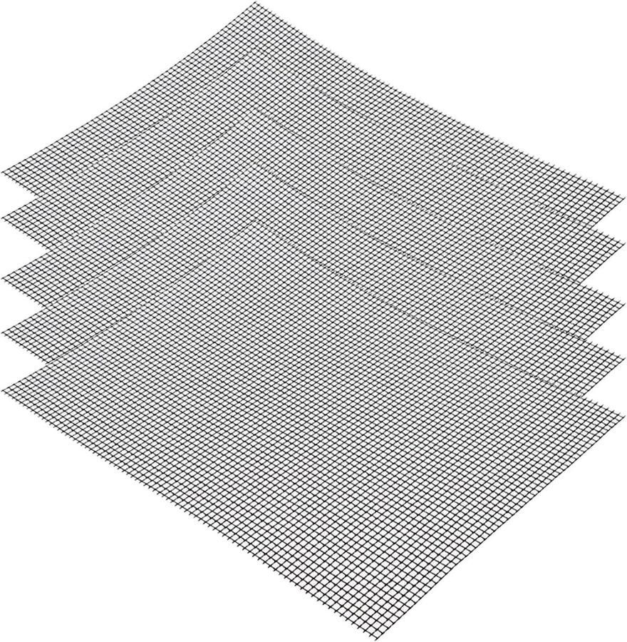 Grillmatten met Antiaanbaklaag 42 x 36 cm Herbruikbare Teflon Grillmat Voor BBQ Oven en Airfryer