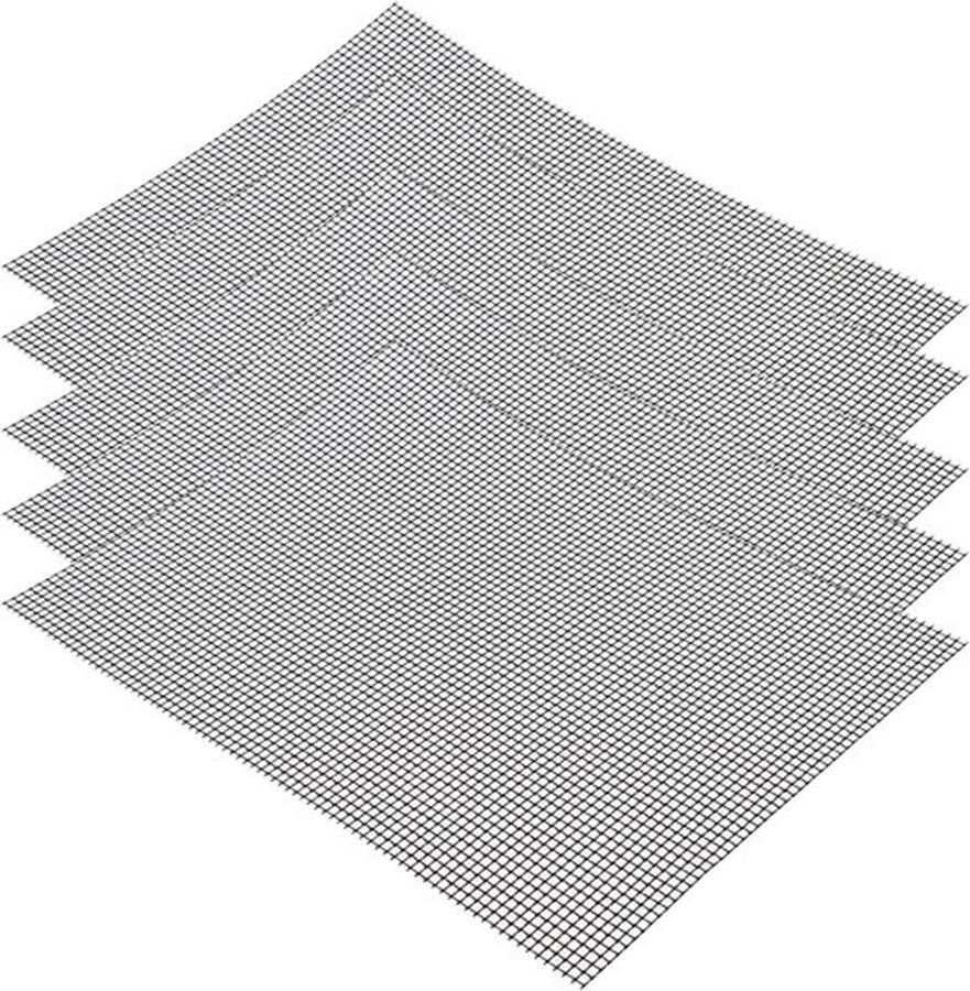 Grillmatten met antiaanbaklaag 42 x 36 cm Herbruikbare Teflon-grillmat Voor BBQ oven en airfryer
