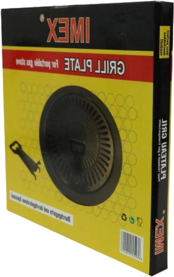 Grillopzetstuk Gasfornuis BBQ Plaat Kamperen Grillen Anti-aanbaklaag Ø 32 cm Zwart