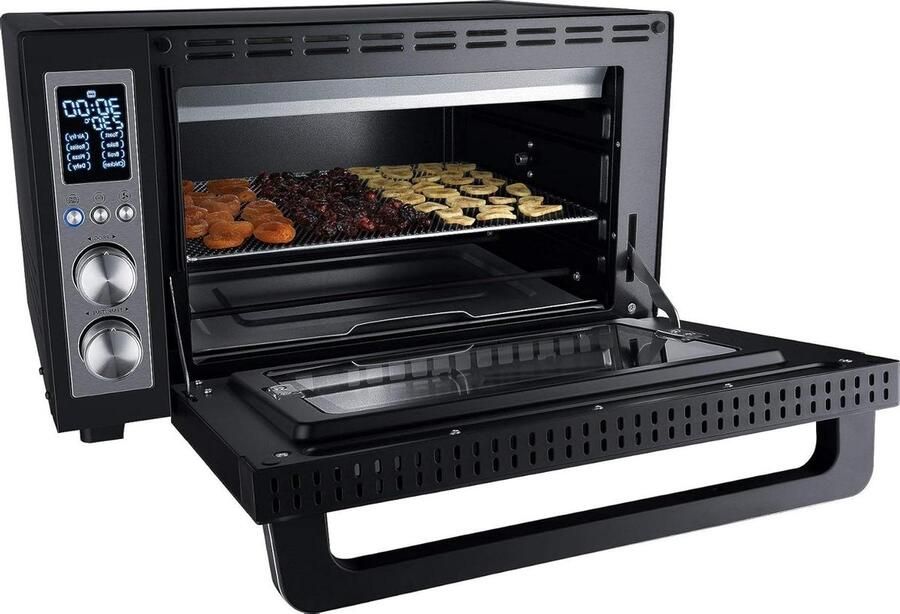 Grilloven met Airfry Heteluchtoven Kleine Oven Keuken Gebruik 8 Automatische Programma's 30 Liter Zwart