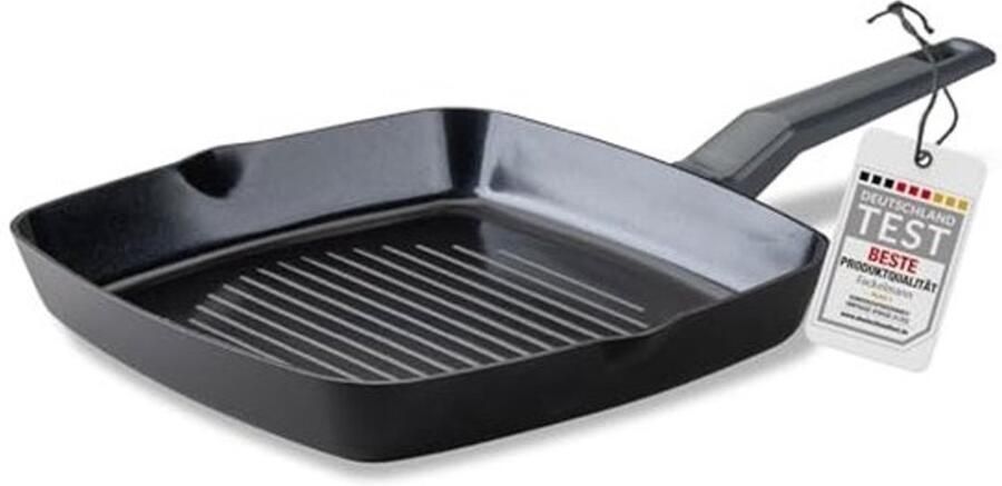 Grillpan 28 cm keramisch gecoat antiaanbakpan van gerecycled aluminium voor alle warmtebronnen