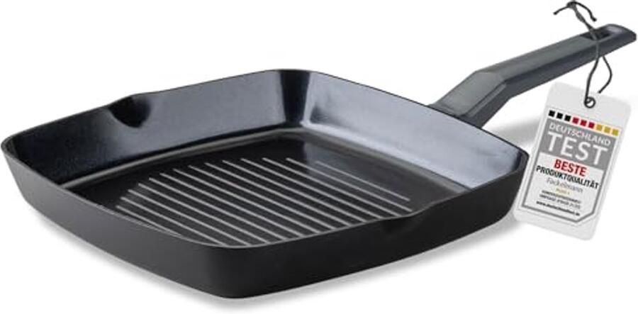 Grillpan 28 cm keramisch gecoat antiaanbakpan van gerecycled aluminium voor alle warmtebronnen