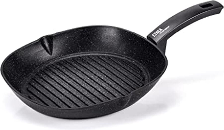 Grillpan 28 x 28 cm voor Inductie Ideaal voor Gezond en Snel Koken