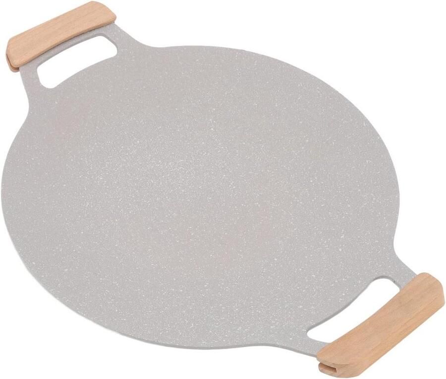 Grillpan Aluminium BBQ plaat Gelijkmatig koken Antiaanbaklaag 30 cm Zwart