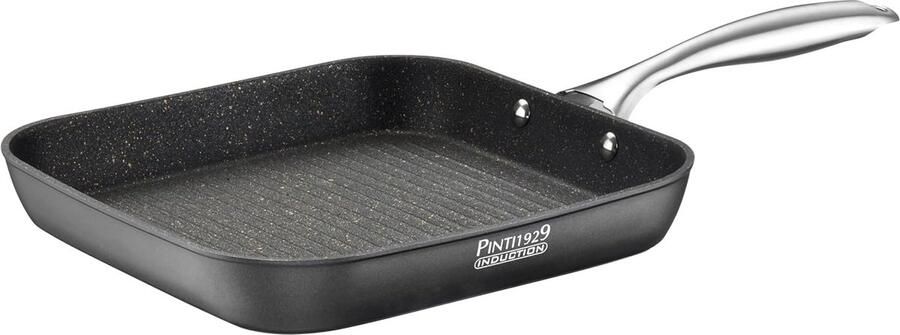 Grillpan Aluminium Koekenpan Gezond Koken Anti-aanbaklaag 26 cm Zwart