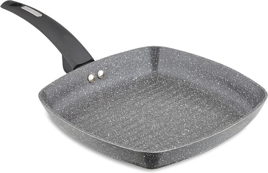 Grillpan Aluminium Koekenpan Keramisch Gezond Koken Keramische Antiaanbaklaag 25 cm Grafiet