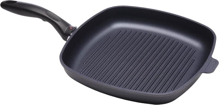 Grillpan Aluminium Koekenpan Lekker Grillen Diamond Coating 28 cm Zwart