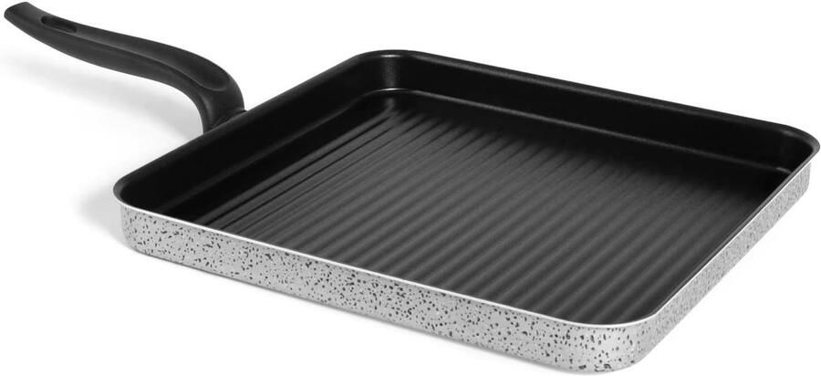 Grillpan Aluminium Koekenpan Non-stick Gezond Koken 6-laags Anti-aanbaklaag 31.5 cm Zwart