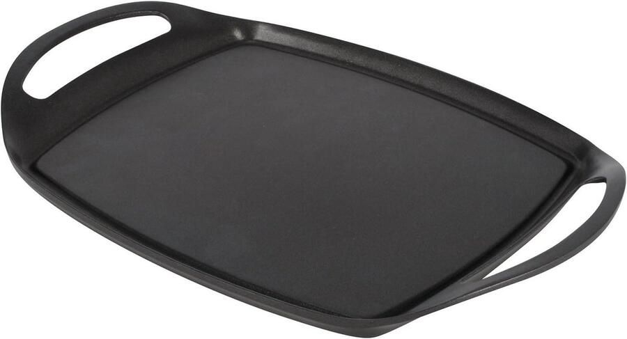 Grillpan Aluminium Koekenpan Plaat Lekker Koken Nonstick Coating 36.5 x 22.5 cm Zwart