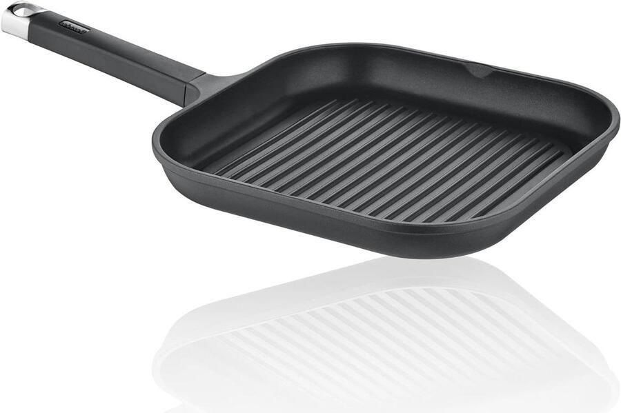 Grillpan Aluminium Kookpan Echt Grillen Antiaanbaklaag 28x28 cm Wit