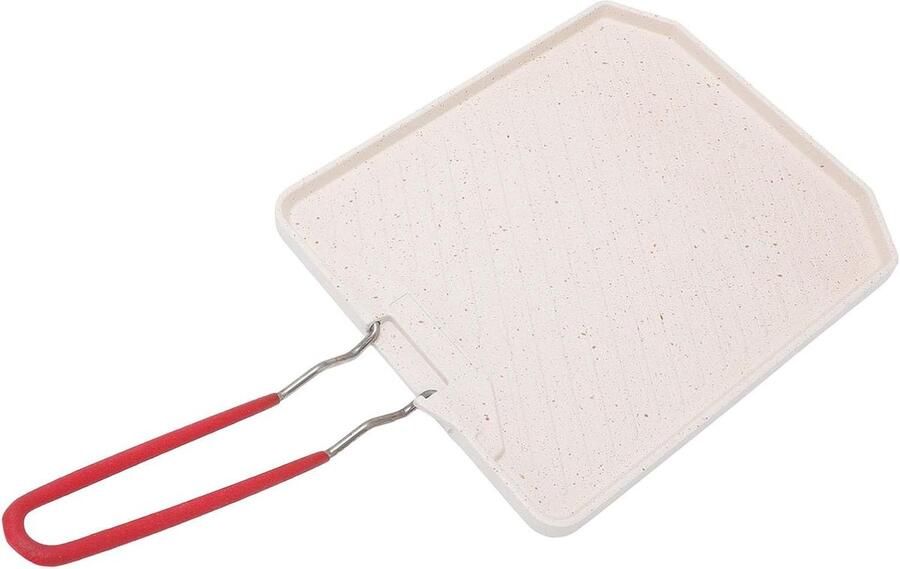 Grillpan Aluminiumlegering Bakplaat Camping Buiten Koken Opvouwbaar Handvat Lichtgewicht Zwart