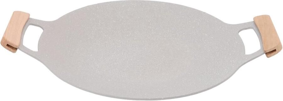 Grillpan Aluminiumlegering BBQ Plaat Buiten Koken Anti-aanbak Coating 30 cm Zwart