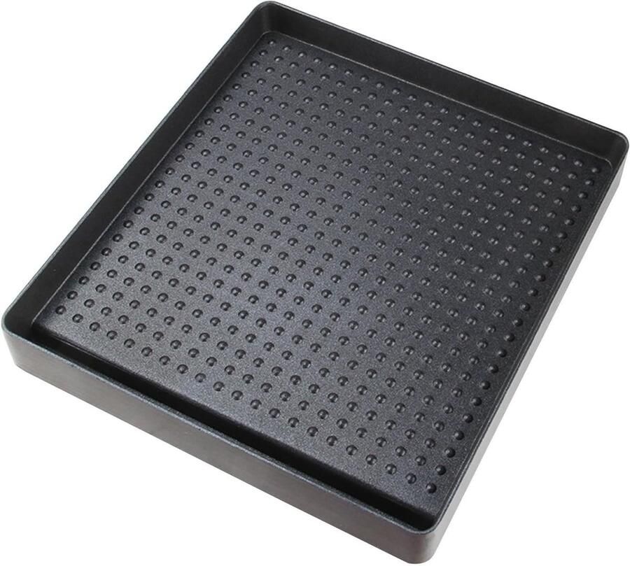 Grillpan Antiaanbak Barbecue Plaat Buiten Koken Gelijkmatige Warmte 25.7 cm Zwart