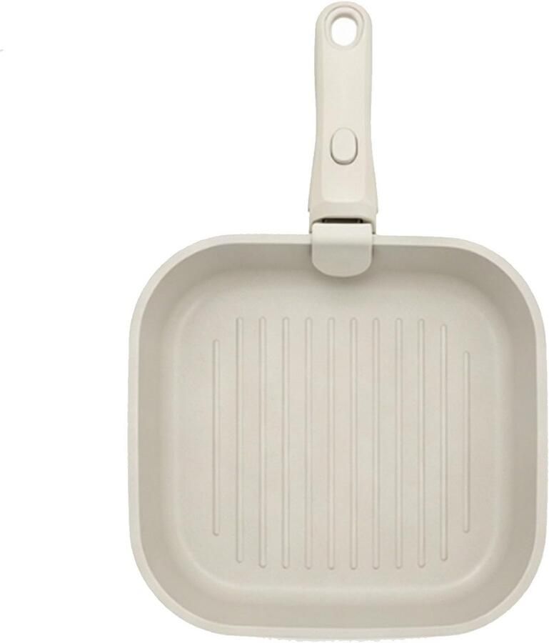 Grillpan Antiaanbaklaag Bakplaat Koekenpan Binnen Koken Afneembaar Handvat 26 cm Diameter Zwart