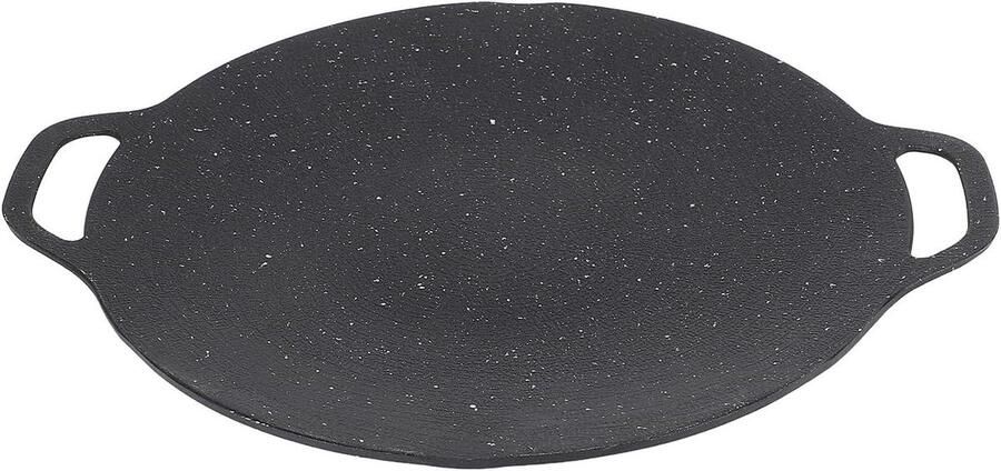 Ronde Bakplaat BBQ Grillpan Kamperen Koken Lichtgewicht Aluminium 29 cm Zilver
