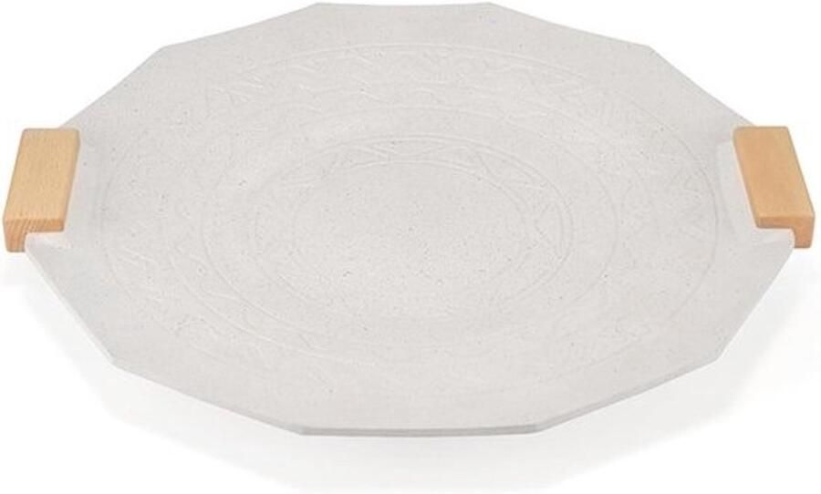 Grillpan Bakplaat Buiten koken Antiaanbaklaag 41 cm Wit