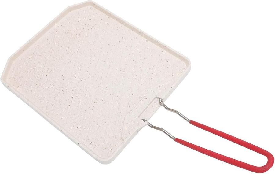 Grillpan Bakplaat Camping Grill Buiten Koken Inklapbaar Handvat 20 x 24 cm